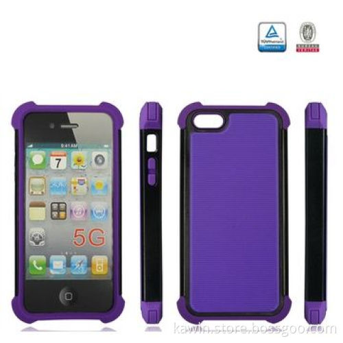 Triple Combo 3-in-1 TPU + PC + Silicone Cover for Apple iPhone 5G